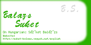 balazs suket business card